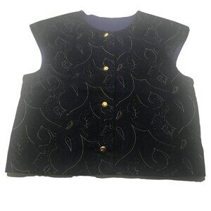 Women's Handmade Blue Corduroy Vest